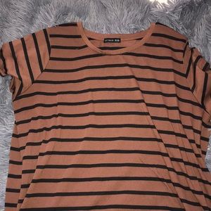 T shirt dress! Burnt orange and black stripped!